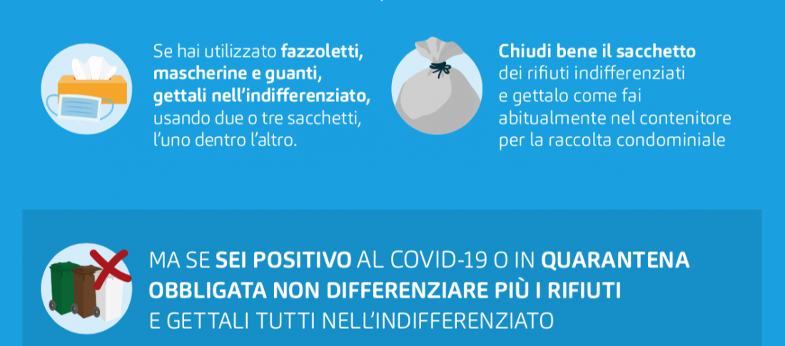 Raccolta differenziata rifiuti Coronavirus