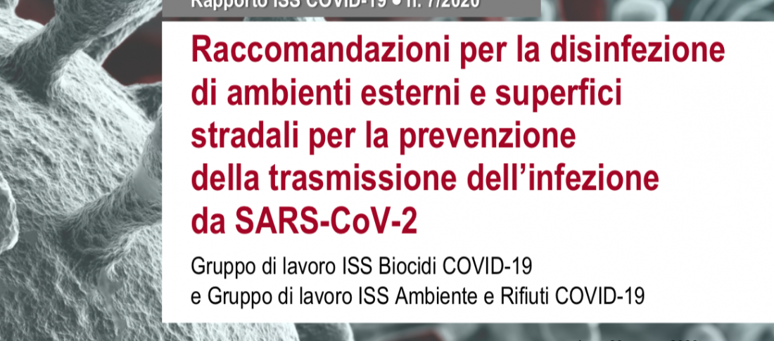 Raccomandazioni per la disinfezione di ambienti esterni e superfici stradali